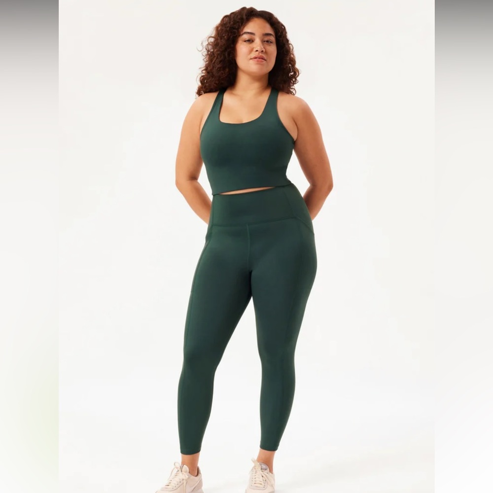 girlfriend collective compressive pocket legging 23 3/4” moss size M never worn